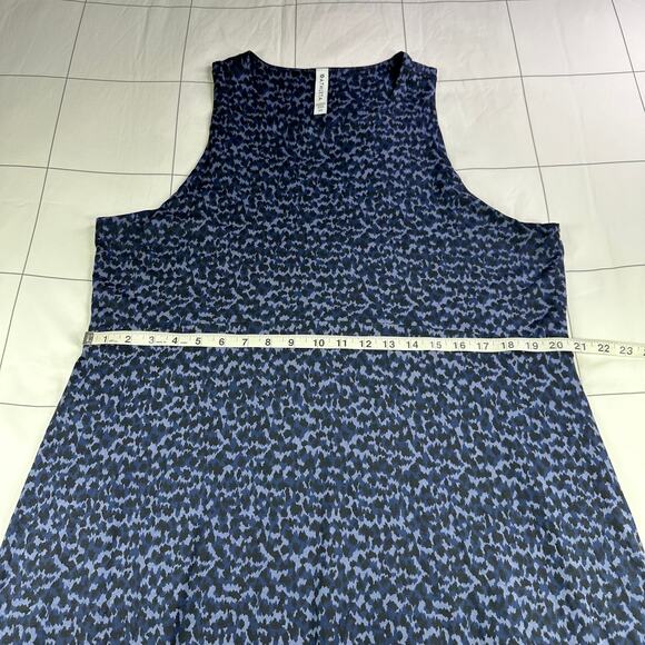 Athleta Dress Womens 2X Blue Santorini Thera Traverse Geo Sleeveless Swing Tank - Picture 8 of 10